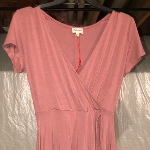 Pink wrap dress
